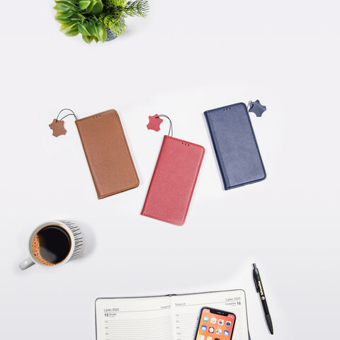 Etui skórzane Smart Pro do Samsung Galaxy A36 5G / A56 5G granatowe