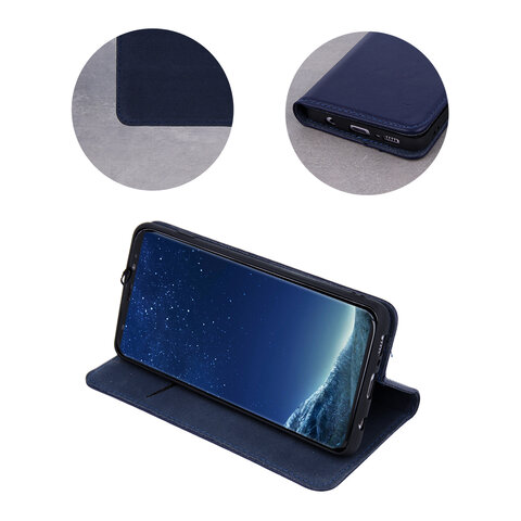Etui skórzane Smart Pro do Xiaomi Redmi 14C 4G/ 14C 5G / Redmi A4 / POCO C75 granatowe