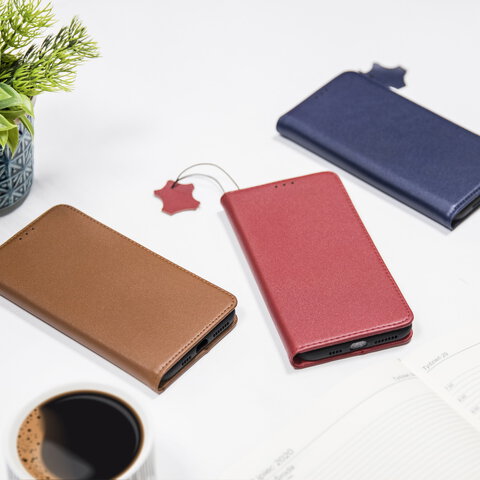 Etui skórzane Smart Pro do Xiaomi Redmi 14C 4G/ 14C 5G / Redmi A4 / POCO C75 granatowe