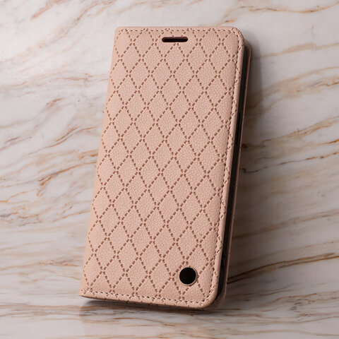 Etui Smart Caro do Xiaomi Redmi Note 14 4G (Global) beżowe (164.84 x 78.15 x 8.16 mm)