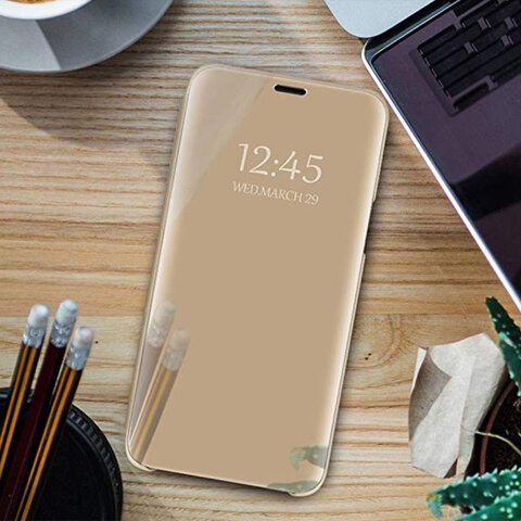 Etui Smart Clear View do Samsung Galaxy A15 4G / A15 5G złote
