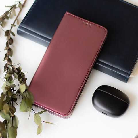 Etui Smart Magnetic do Samsung Galaxy A34 5G burgundowe