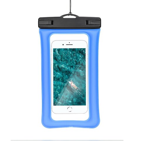 Etui Wodoodporne AIRBAG uniwersalne z plastikowym zamkniciem - niebieski