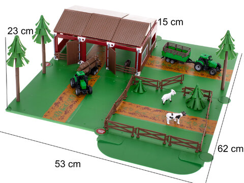 Farma zagroda ze zwierzątkami i traktorem zestaw JASPERLAND 102 elementy