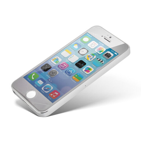 Folia ochronna Tempered Glass ze szkła hartowanego do iPhone 5 srebrna