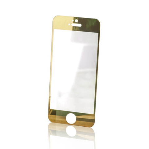 Folia ochronna Tempered Glass ze szkła hartowanego do iPhone 5 złota