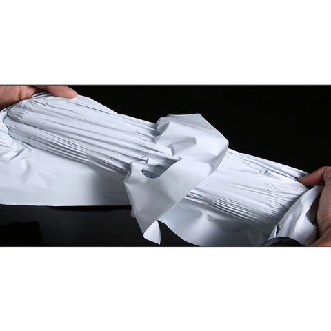 Foliopaki kurierskie z rączką 400 x 500 mm + 70 mm rączka RC091 50 szt białe