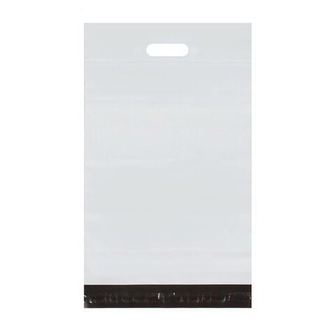 Foliopaki kurierskie z rączką 400 x 500 mm + 70 mm rączka RC091 50 szt białe