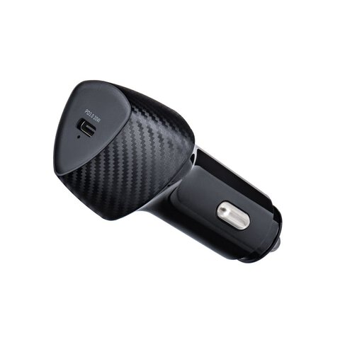 FORCELL CARBON adowarka samochodowa Typ C 3.0 PD20W CC50-1C  (Total 20W) + kabel do Apple Lightning 8-pin PD20W