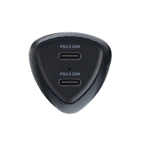 FORCELL CARBON ładowarka samochodowa Typ C 3.0 PD20W +  Typ C 3.0 PD20W CC50-2C czarna (Total 40W)