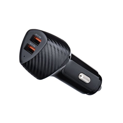 FORCELL CARBON ładowarka samochodowa USB QC 3.0 18W + USB QC 3.0 18W CC50-2A36W czarny (Total 36W)