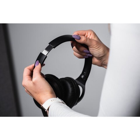 FORCELL F-AUDIO Vibe ANC słuchawki bezprzewodowe bluetooth nagłowne ANC + TUYA APP czarne