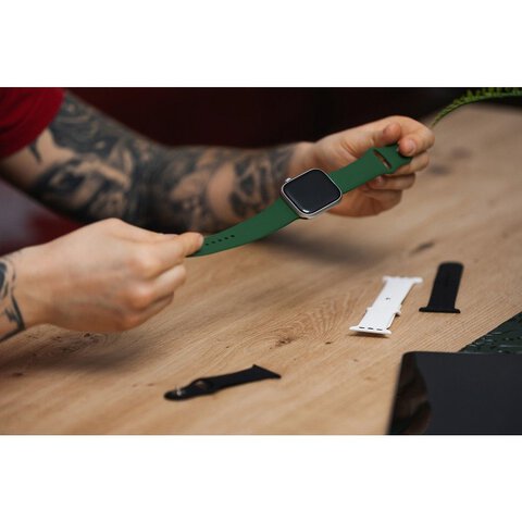 FORCELL F-DESIGN FA01 pasek do APPLE Watch 42 / 44 / 45 / 49 mm biały