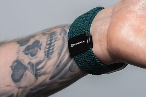 FORCELL F-DESIGN FA02 pasek magnetyczny nylonowy do APPLE Watch 38 / 40 / 41 mm ciemny zielony