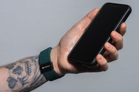 FORCELL F-DESIGN FA02 pasek magnetyczny nylonowy do APPLE Watch 38 / 40 / 41 mm ciemny zielony