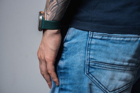 FORCELL F-DESIGN FA02 pasek magnetyczny nylonowy do APPLE Watch 38 / 40 / 41 mm ciemny zielony