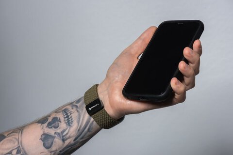 FORCELL F-DESIGN FA02 pasek magnetyczny nylonowy do APPLE Watch 42 / 44 / 45 / 49 mm ciemny oliwkowy