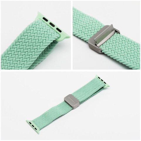 FORCELL F-DESIGN FA02 pasek magnetyczny nylonowy do APPLE Watch 42 / 44 / 45 / 49 mm pistacjowy