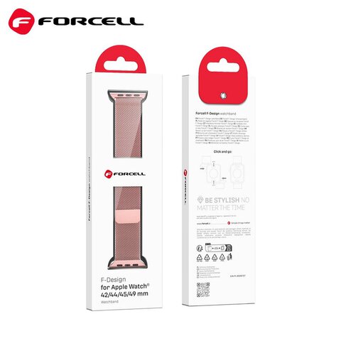 FORCELL F-DESIGN FA03 pasek / opaska do Apple Watch 42/44/45/49mm rowa