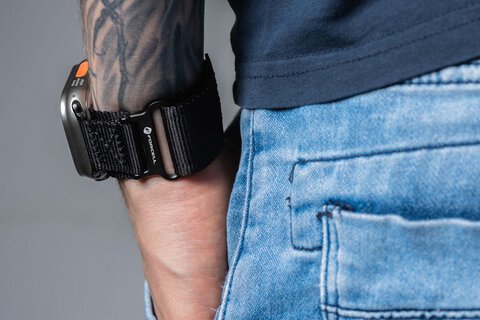 FORCELL F-DESIGN FA05 pasek nylonowy do APPLE Watch 38 / 40 / 41 mm czarny