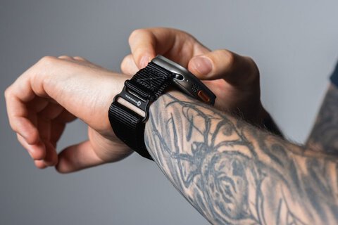 FORCELL F-DESIGN FA05 pasek nylonowy do APPLE Watch 38 / 40 / 41 mm czarny