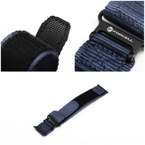 FORCELL F-DESIGN FA05 pasek nylonowy do APPLE Watch 38 / 40 / 41 mm niebieski