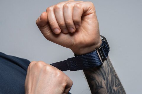 FORCELL F-DESIGN FA05 pasek nylonowy do APPLE Watch 38 / 40 / 41 mm niebieski