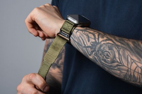 FORCELL F-DESIGN FA05 pasek nylonowy do APPLE Watch 38 / 40 / 41 mm zielony