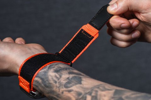 FORCELL F-DESIGN FA05 pasek nylonowy do APPLE Watch 42 / 44 / 45 / 49 mm pomarańczowy