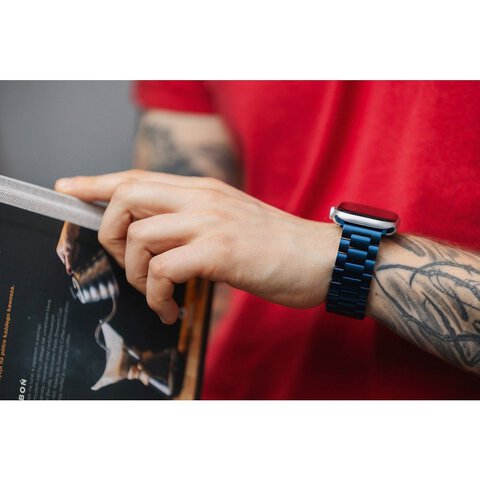 FORCELL F-DESIGN FA10 pasek / opaska do Apple Watch 42/44/45/49mm niebieska