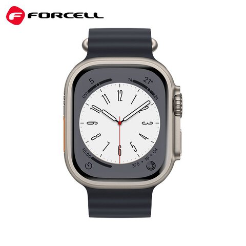 FORCELL F-DESIGN FA12 pasek do APPLE Watch 42 / 44 / 45 / 49 mm czarny