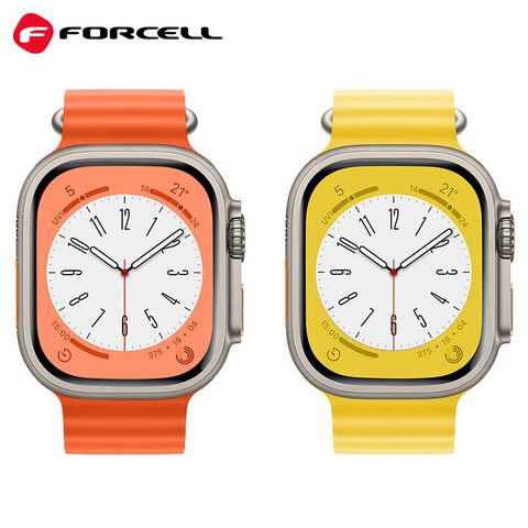 FORCELL F-DESIGN FA12 pasek / opaska do Apple Watch 42/44/45/49mm zlta