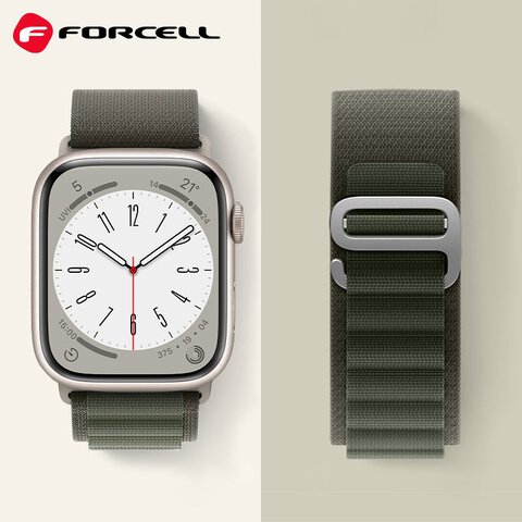 FORCELL F-DESIGN FA13 pasek / opaska do Apple Watch 42/44/45/49mm zielona WYPRZEDAŻ!