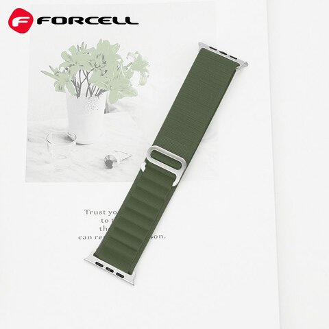 FORCELL F-DESIGN FA13 pasek / opaska do Apple Watch 42/44/45/49mm zielona WYPRZEDAŻ!