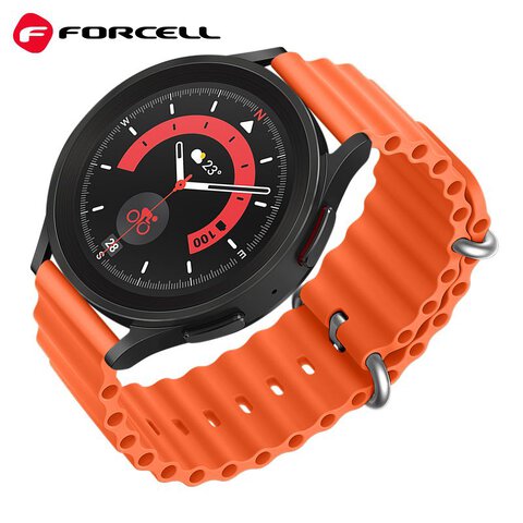 FORCELL F-DESIGN FS01 pasek / opaska do Samsung Watch 20mm pomaraczowy