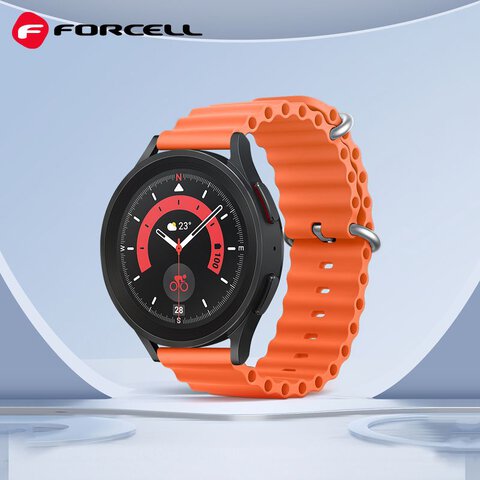 FORCELL F-DESIGN FS01 pasek / opaska do Samsung Watch 22mm pomaraczowy