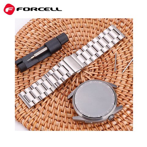 FORCELL F-DESIGN FS06 pasek / opaska do Samsung Watch 22mm srebrna