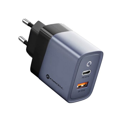 Forcell F-Energy adowarka Sieciowa GaN - 45W z portami: USB C i USB A z adowaniem PD i QC 4.0