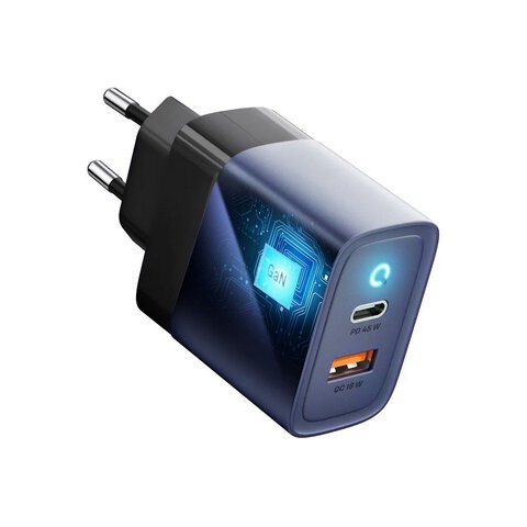 Forcell F-Energy adowarka Sieciowa GaN - 45W z portami: USB C i USB A z adowaniem PD i QC 4.0