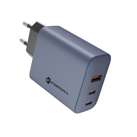 Forcell F-Energy adowarka Sieciowa GaN - 65W z portami: 2x USB C i USB A z adowaniem PD i QC 4.0