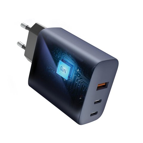 Forcell F-Energy adowarka Sieciowa GaN - 65W z portami: 2x USB C i USB A z adowaniem PD i QC 4.0