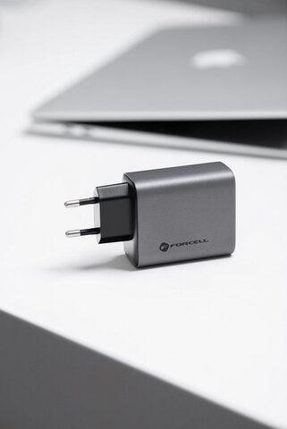 Forcell F-Energy adowarka Sieciowa GaN - 65W z portami: 2x USB C i USB A z adowaniem PD i QC 4.0