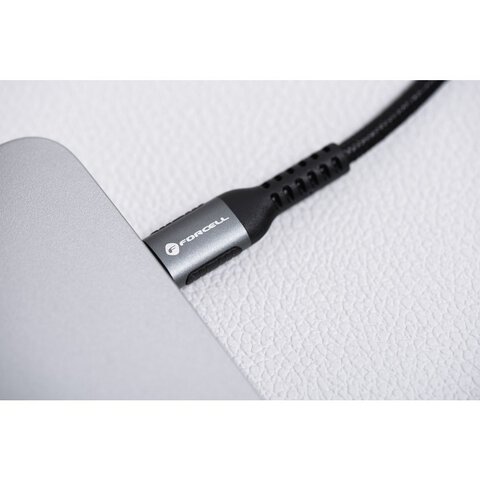 FORCELL F-ENERGY C257 kabel USB A do Lightning 2,4A 12W Cafule 1,2 m czarny
