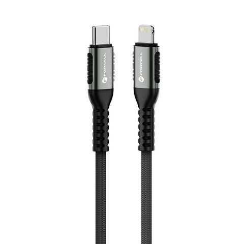 FORCELL F-ENERGY C259 kabel Typ C do Lightning PD 3A 27W Cafule 1,2 m czarny