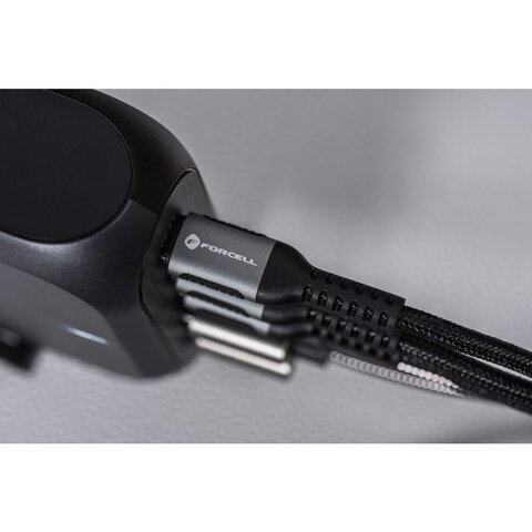 FORCELL F-ENERGY C263 kabel Typ C do Typ C QC4.0 PD 5A 240W Cafule 1,2 m czarny