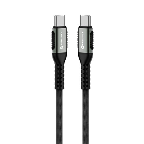 FORCELL F-ENERGY C263 kabel Typ C do Typ C QC4.0 PD 5A 240W Cafule 1,2 m czarny
