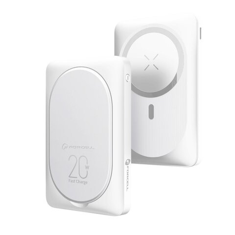 FORCELL F-ENERGY F10K2 MagStand powerbank kompatybilny z MagSafe PD QC3.0 5A 20W 10 000 mAh biay