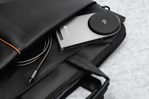 FORCELL F-ENERGY Flip Charge Qi2 15W ładowarka indukcyjna kompatybilna z MagSafe srebrny