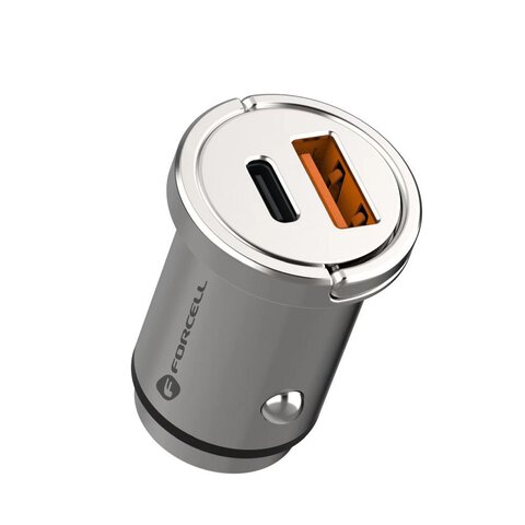 FORCELL F-ENERGY Mini adowarka samochodowa Typ C PD20W + USB QC3.0