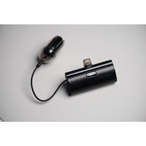 FORCELL F-ENERGY Power Plug F5K3 powerbank 5 000mAh z wbudowanym zczem do Lightning 8-PIN PD 20W czarny